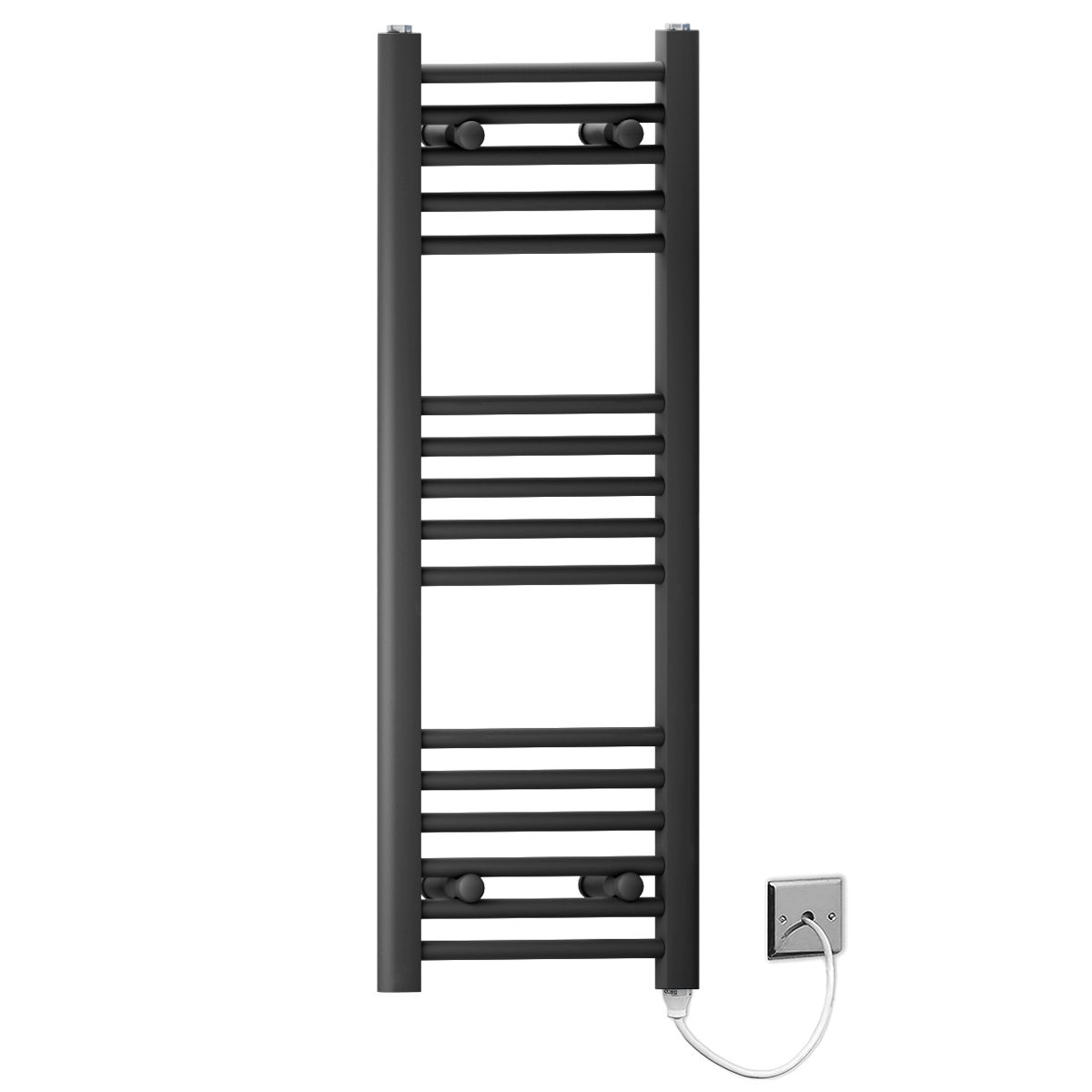 30 90 Matt Black Towel Rail Radiator Heated Warmer Wide High Electric Pre Filled Standard Manual Element