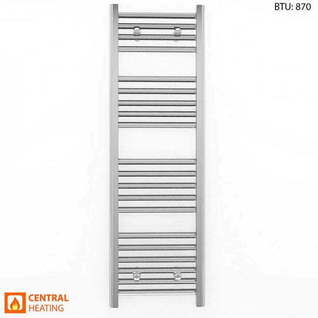 300mm x 1000mm Straight Chrome Heated Towel Rail Radiator