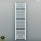 300mm x 1200mm Straight White Electric Pre-Filled Heated Towel Rail Radiator