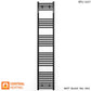 300mm x 1800mm Straight Matt Black Heated Towel Rail Radiator