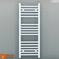 300mm Wide - Heated Towel Rail Radiator - White - Straight