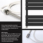 550 x 1200mm Matt Black Designer Bathroom Electric Heated Panel Towel Rail Radiator 