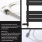 550 x 800mm Flat Panel Black Dual Fuel Panel Towel Rail Radiator 