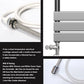 500 x 1200mm Flat Panel Chrome Dual Fuel Panel Towel Rail Radiator 