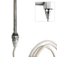 Dual Fuel 300mm x 1200mm Straight White Heated Towel Rail - (incl. Valves + Electric Heating Kit)