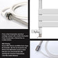 550 x 800mm Flat Panel White Dual Fuel Panel Towel Rail Radiator 