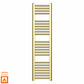 300mm x 1200mm Shiny Gold Heated Towel Rail Radiator