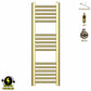 300mm x 900mm Small Gold Electric Heated Towel Rail Radiator 