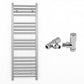 450mm x 1000mm Straight Chrome Heated Towel Rail Radiator