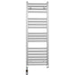 400mm Wide - Electric Heated Towel Rail Radiator - Flat Chrome - Straight