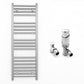 400mm x 1000mm Straight Chrome Heated Towel Rail Radiator