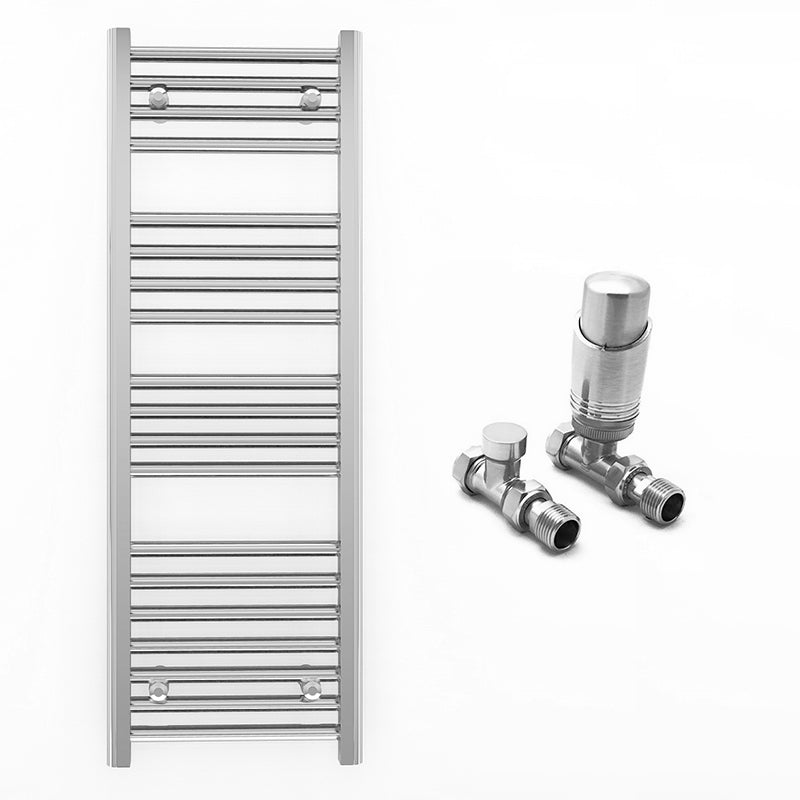 450mm Wide - Heated Towel Rail Radiator Chrome - Straight