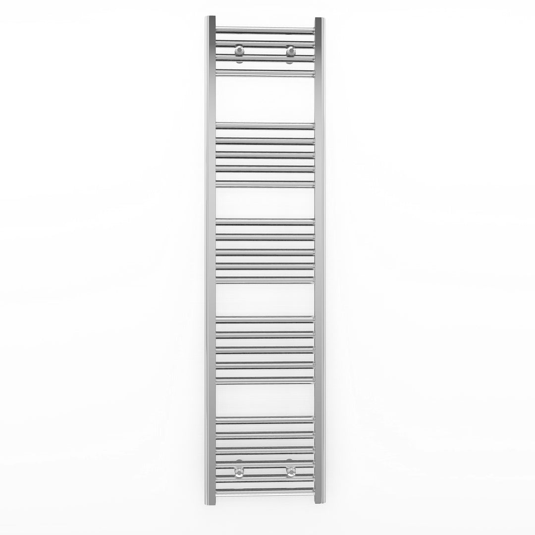 350mm x 1400mm Straight Chrome Heated Towel Rail Radiator