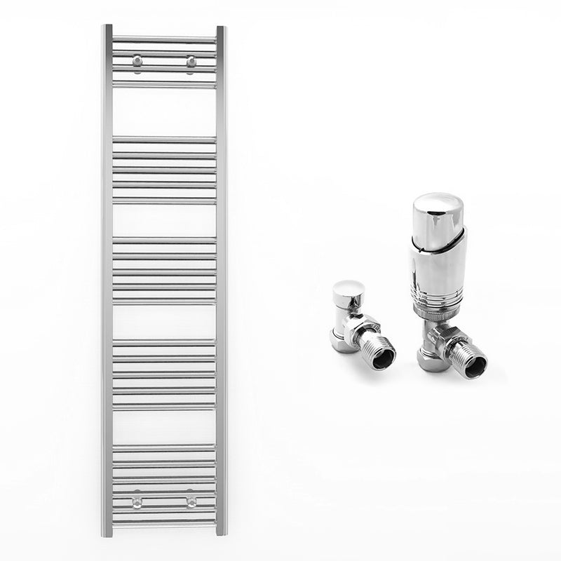 400mm x 1400mm Straight Chrome Heated Towel Rail Radiator