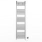 300mm Wide - Electric Heated Towel Rail Radiator - Flat Chrome - Straight