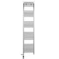 Dual Fuel 300mm x 1600mm Straight Chrome  Heated Towel Rail Radiator- (incl. Valves + Electric Heating Kit)