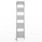 Dual Fuel 300mm x 1600mm Straight Chrome  Heated Towel Rail Radiator- (incl. Valves + Electric Heating Kit)