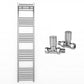 300mm Wide - Heated Towel Rail Radiator Chrome - Straight