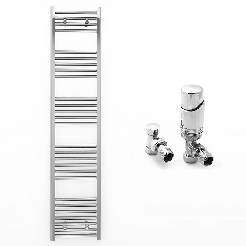 400mm x 1600mm Straight Chrome Heated Towel Rail Radiator