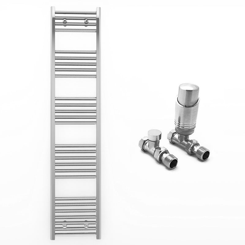 450mm Wide - Heated Towel Rail Radiator Chrome - Straight