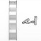 450mm x 1700mm Straight Chrome Heated Towel Rail Radiator