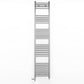 Dual Fuel 300mm x 1700mm Straight Chrome  Heated Towel Rail Radiator- (incl. Valves + Electric Heating Kit)