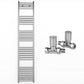 400mm Wide - Heated Towel Rail Radiator Chrome - Straight