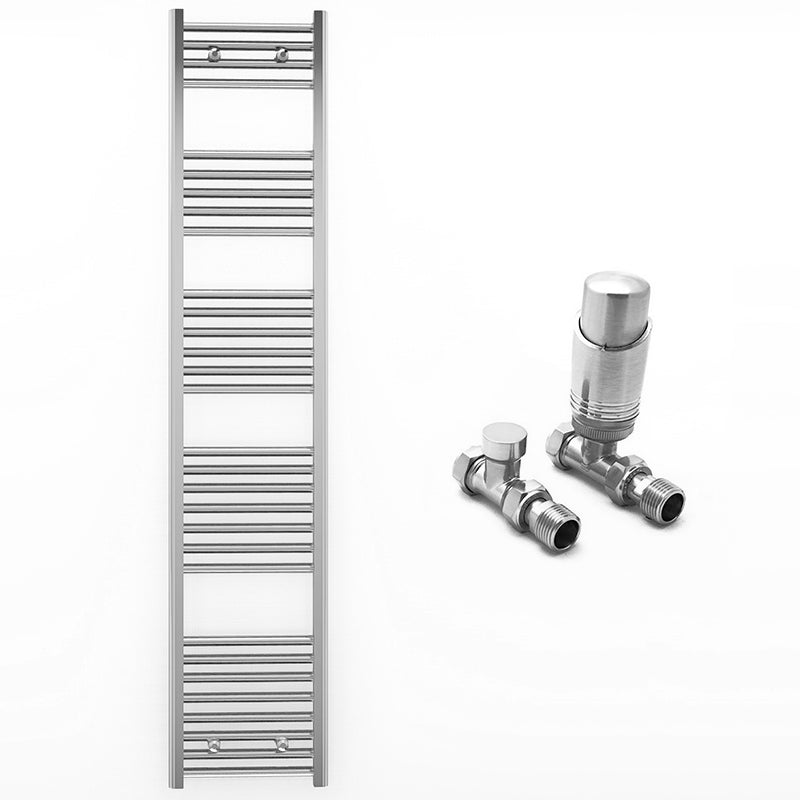 450mm Wide - Heated Towel Rail Radiator Chrome - Straight