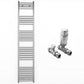 450mm x 1700mm Straight Chrome Heated Towel Rail Radiator