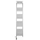 Dual Fuel 400mm x 1800mm Straight Chrome  Heated Towel Rail Radiator- (incl. Valves + Electric Heating Kit)