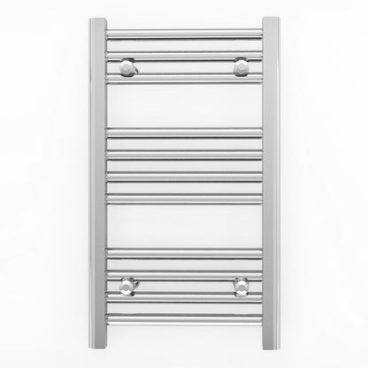 Small 400mm x 600mm Straight Chrome Heated Towel Rail Radiator