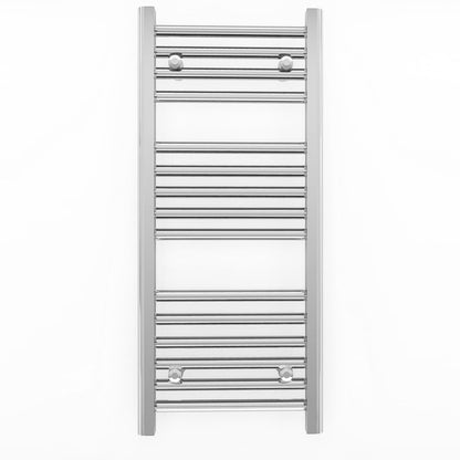 Small 450mm x 800mm Straight Chrome Heated Towel Rail Radiator