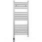 Small 300mm x 800mm Straight Chrome Electric Pre-Filled Heated Towel Rail Radiator