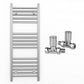 Small 450mm x 900mm Straight Chrome Heated Towel Rail Radiator