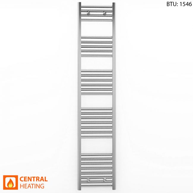 350mm x 1700mm Straight Chrome Heated Towel Rail Radiator