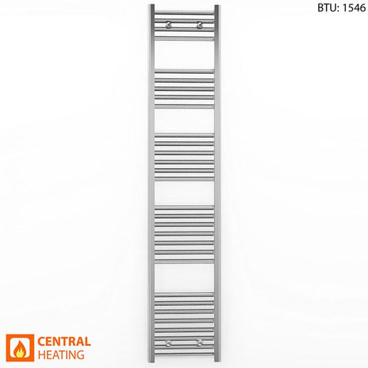 350mm x 1700mm Straight Chrome Heated Towel Rail Radiator
