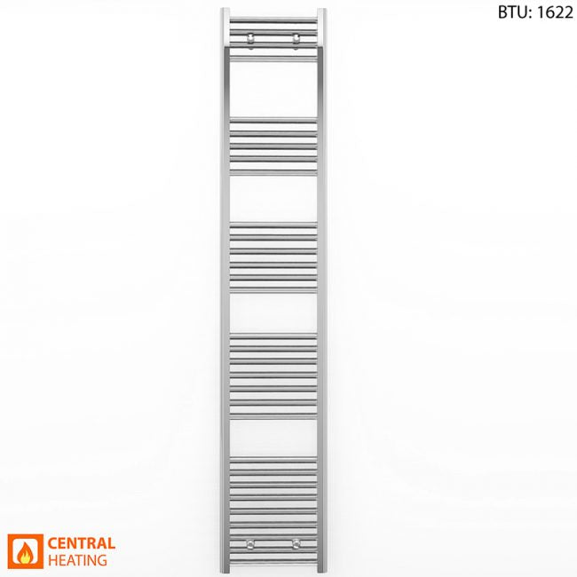 350mm x 1800mm Straight Chrome Heated Towel Rail Radiator