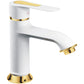 Black White Chrome Gold Bathroom Tap - Brass Single Lever Faucet Mixer for Sink or Bath 
