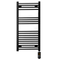 400 x 1000mm Black Heated Towel Rail Radiator | Electric 19mm Tube 