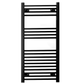 400 x 1000mm Black Heated Towel Rail Radiator | Central Heating 19mm Tube 