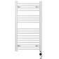 500 x 1000mm White Heated Towel Rail Radiator | Dual Fuel 19mm Tube 