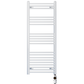 500 x 1200mm White Heated Towel Rail Radiator | Electric 19mm Tube 