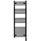 500 x 1400mm Black Heated Towel Rail Radiator | Electric 19mm Tube 