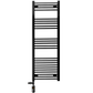 400 x 1400mm Black Heated Towel Rail Radiator | Dual Fuel 19mm Tube 
