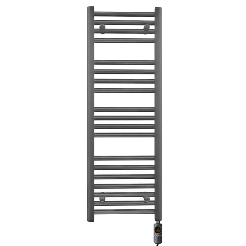 400mm Wide - Electric Heated Towel Rail Radiator - Anthracite Grey - Straight