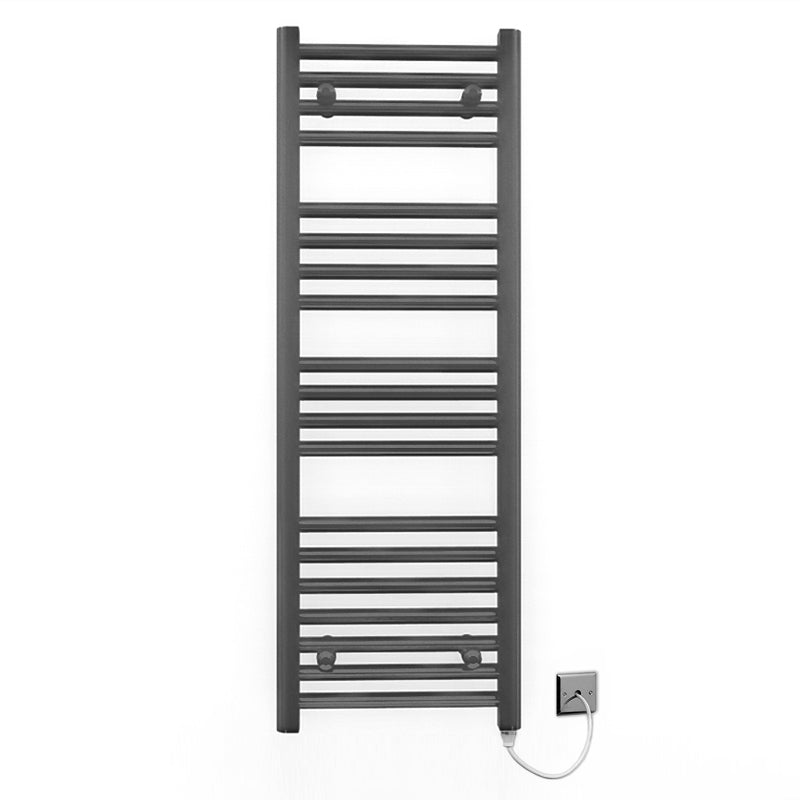 400mm x 1000mm Anthracite Grey Electric Pre-Filled Heated Towel Rail Radiator