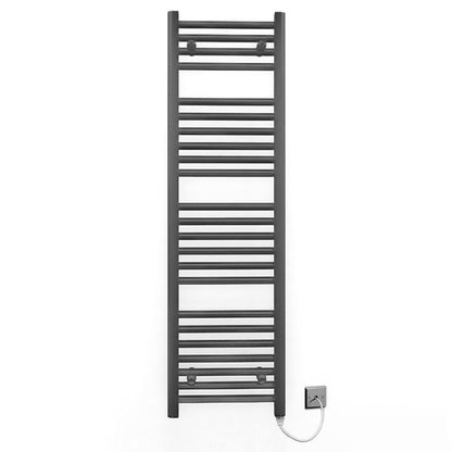 400mm x 1200mm  Anthracite Grey Electric Pre-Filled Heated Towel Rail Radiator