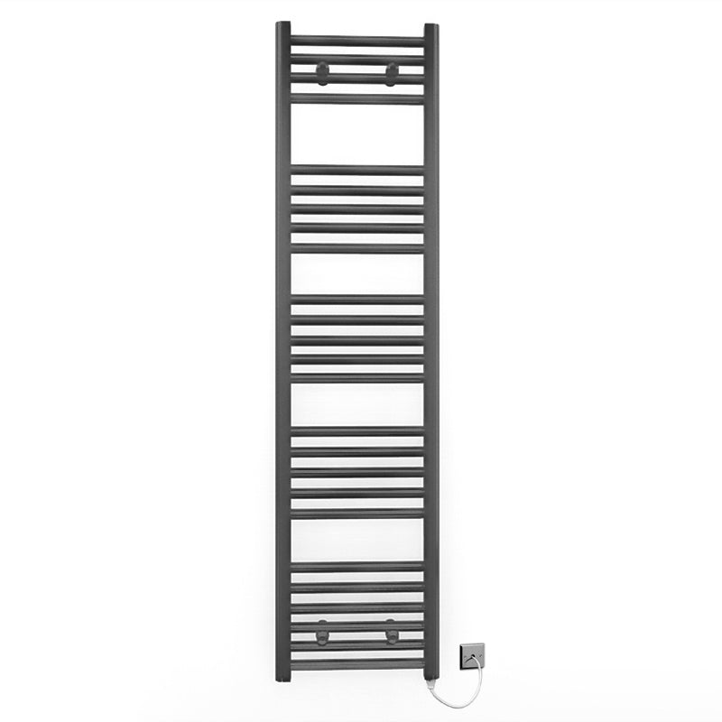 450mm x 1400mm  Anthracite Grey Electric Pre-Filled Heated Towel Rail Radiator