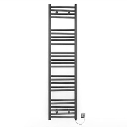450mm x 1400mm  Anthracite Grey Electric Pre-Filled Heated Towel Rail Radiator