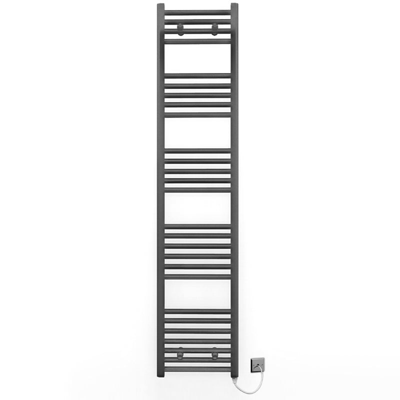 400mm Wide - Electric Heated Towel Rail Radiator - Anthracite Grey - Straight